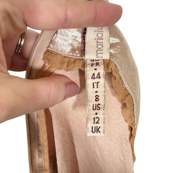 Maria Lucia Hohan Adah Pink Tehno Satin Silk Ruched Mermaid Midi Dress Gown - Picture 11 of 14